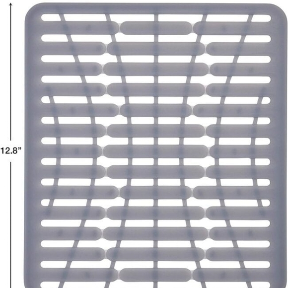 OXO small silicone sink mat, customizable Good Grips, grey, 12.75 x 11.25 inches - Picture 1 of 6